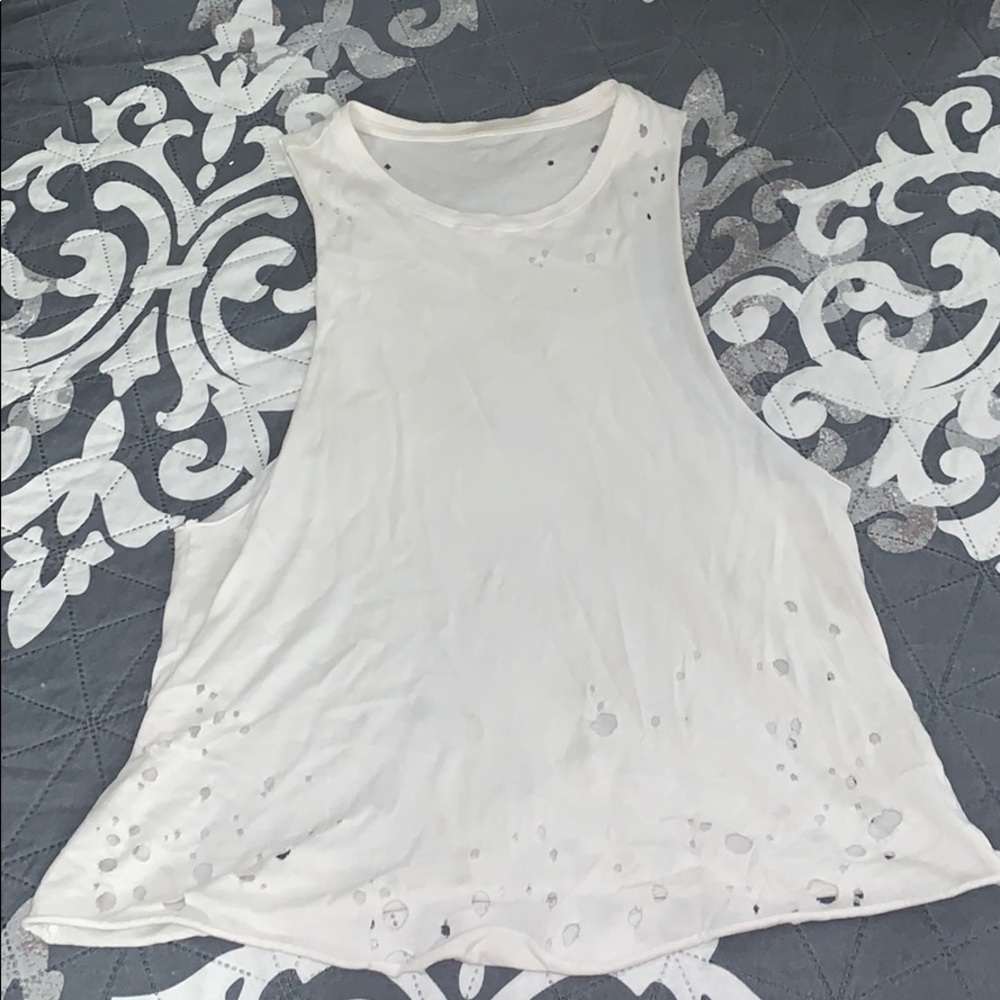 ALO Yoga distressed muscle tank